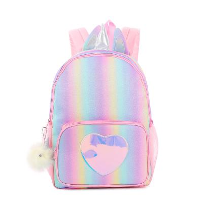 China Durable Preschool Kindergarten Unicorn Bookbag Toddler Rainbow Backpack for Kids Girls for sale