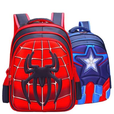 China Spider-Man primary school students of Captain America waterproof children's schoolbag indergarten backpack for sale