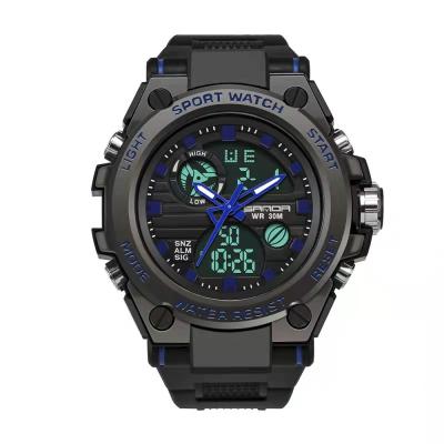 China New Fashion Alarm SBAO739 Counterattack Black Gold Sliver Green Color Women Blue Men Led Sport Digital Mobile Watch for sale