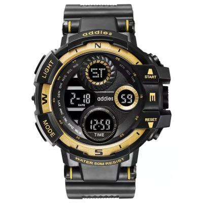 China Addiees-MY1901 Luminous Alarm Multi-FunctionWatch Outdoor Mountaineering WhistleFlint Digital Waterproof Sports Watch For Men for sale