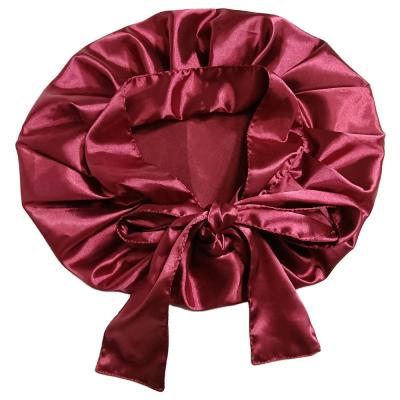 China Eco-Friendly Custom Wide Band Women Tie Headwrap Satin Hoods With Knotless Silk Single Layer Sleep Hood for sale