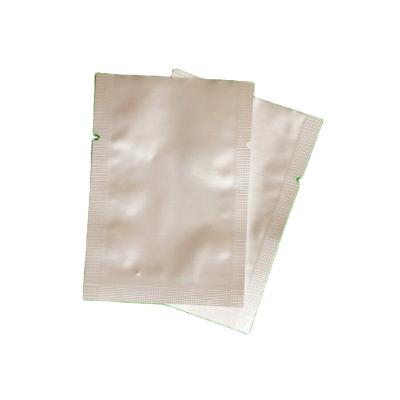 China Long Term Barrier Food Storage Packaging Heat Sealing 3 Side Seal Silver Pure Aluminum Foil Bags With Labels for sale