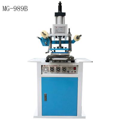 China Garment Shops Aluminum Pneumatic Hot Stamping Machine Automatic Gilding Press for Card/Wallet/Bag/Notebook Leather Emboss for sale