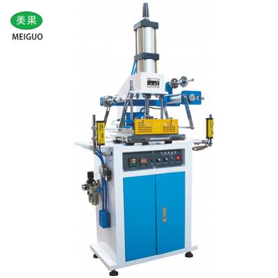 China Garment Shops Aluminum Pneumatic Hot Stamping Machine Automatic Gilding Press for Card/Wallet/Bag/Notebook Leather Emboss for sale