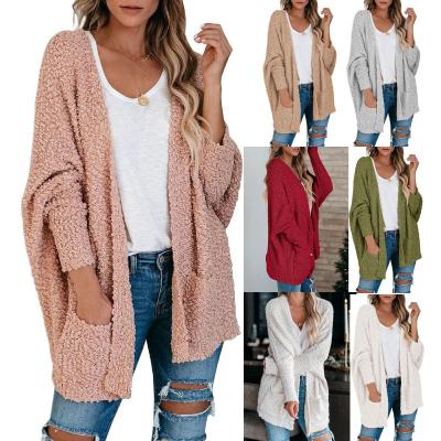 China Breathable Amazon Long Knit Cardigan XL Womens Sweater Jacket Korean Designer Fall /winter Jacket Women Plus Size Coats Loose Hot Sale for sale