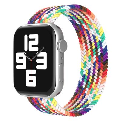 China Fabric suitable for nylon iwatch6 elastic braided smart watches strap Watch5/4/3/2 generation elastic woven watch band for sale