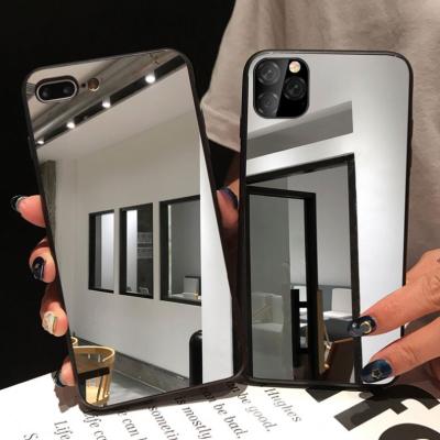 China Luxury TPU PC For iPhone 13 mini 13 pro 7 8 max plus X XR XS Max Case Make Up With Mirror Cover For iPhone 12 pro mirror phone case for sale