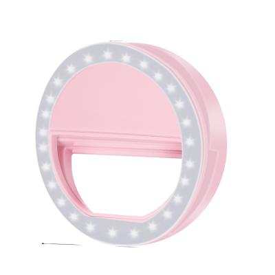 China Hot Sales ABS Plastic Ring Selfie Light LED Photographic Lighting with USB Charging Ringlight Led Ring Photography for sale