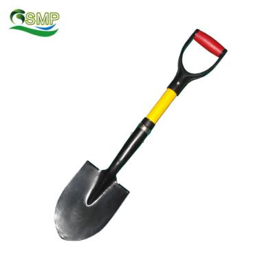 China Heavy duty factory direct sale the carbon steel shovel shovel with handle fiberglass handle for sale