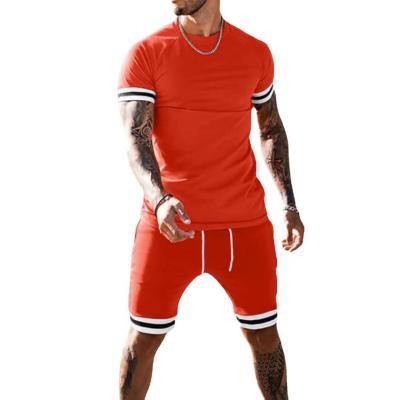 China QUICK DRY Men's Running Casual Sports Suit Fitness Clothes Tights Sprt Short Sleeve Training Casual Suit for sale