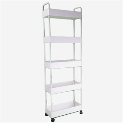 China Slim Mobile Trolley Cart ABS Space Saving Multi-Layer Utility Lounge ABS Carbon Steel Trolley Cart for sale