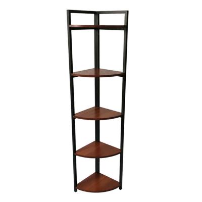 China Premium Living Furniture Wood Home Decor Corner Wall Rack Corner Frame Metal Standing Corner Shelf for sale