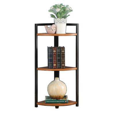 China Durable 3 Layer Multi-application Sturdy Wooden Corner Display Racks Stands for sale