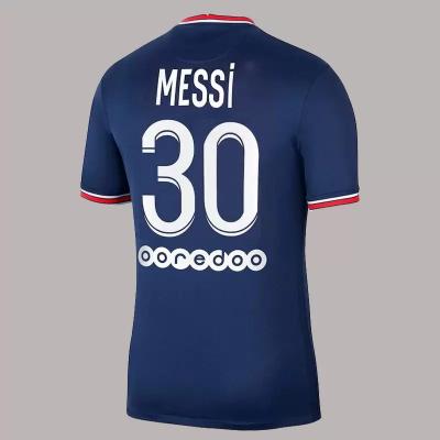 China Shirts & 2021 soccer jerseys soccer jerseys tops MESSI 30 MBAPPE HAKIMI SERGIO RAMOS WIJNALDUM 21 22 MARQUINHOS 2022 men + kids kit jerseys for sale