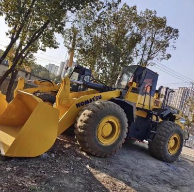 China Cargador de segunda mano amarillo Komatsu WA470 Cargador de 6 toneladas carga nominal en venta