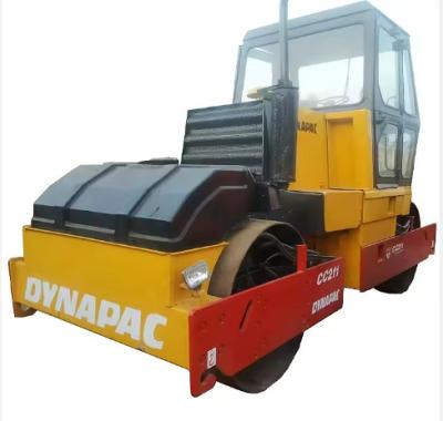 China Gebruikte Dynapac Road Roller cc211 Double Drum Road Roller,Gele veelzijdige rol Te koop