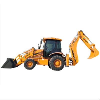 China hfeiVIFT New Promotion Large 6 7 8 Ton Diesel Power Excavating Digger Boom Backhoe Loader Easy Handling Attachments for sale