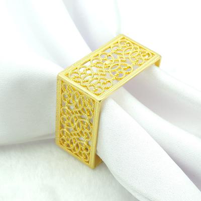 China Simple Square Napkin Ring Sustainable High End Retro Decorations Wedding for sale