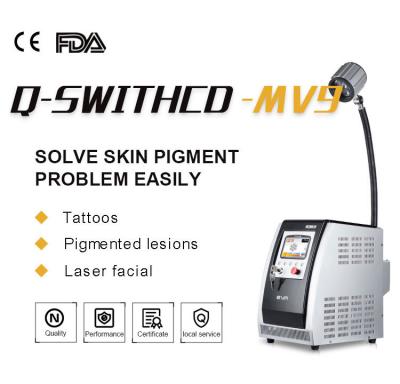 China Dual Wavelength Q-Switch Nd Yag Laser Tattoo Removal Eyebrow Treatment Machine With Ceramic Cavity Handpiece for sale