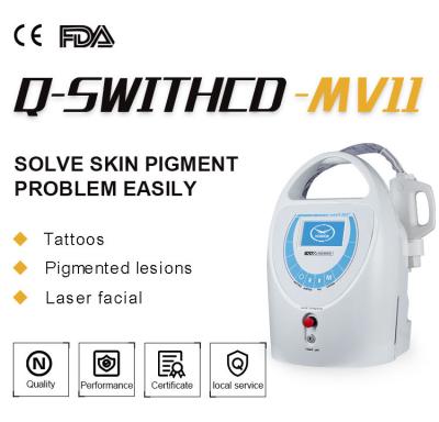 China 400mj Q Switched Nd Yag Laser  Tattoo Removal Machine For Acne / Freckle/  Pigment Removal for sale