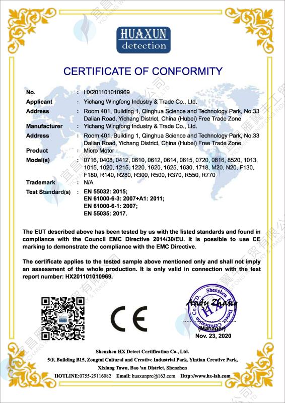 CE - Yichang Wingfong Industry & Trade Co., Ltd.