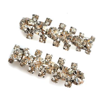 China Custom Shoe Buckle Rhinestones Metal Shoe Accessories Decorations Women Buckle Shoe Lace Decoration for sale