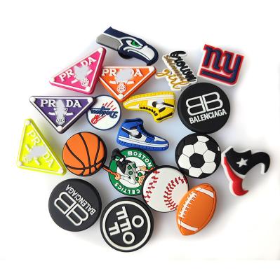 China Clog Charm Custom PVC Sports Letter Shoe Charms Clogs Charms Lookalikes Letters for sale