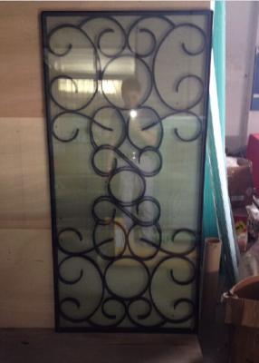 China wrought iron glass of 10*10 MM black steel bar for sale