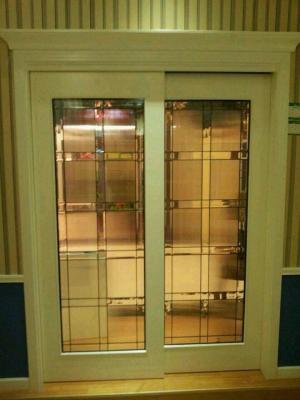 China decorative glass panels in French door for sale