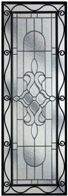 China decorative glass panel with iron art for sale