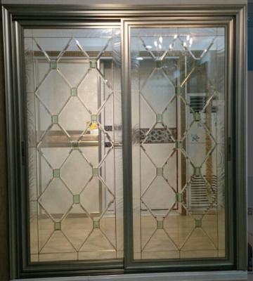 China decorative glass panels in French door/wooden door for sale