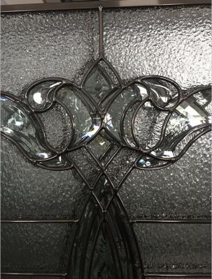 China Black chrome came decorative leaded glass for sale