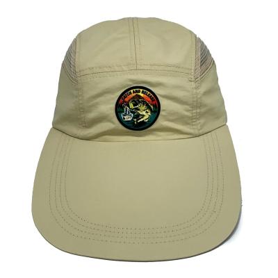 China COMMON goods using low price fine quality custom color 5 panel sublimation patch mesh one long brim visor 5_panel_caps cover caps for sale