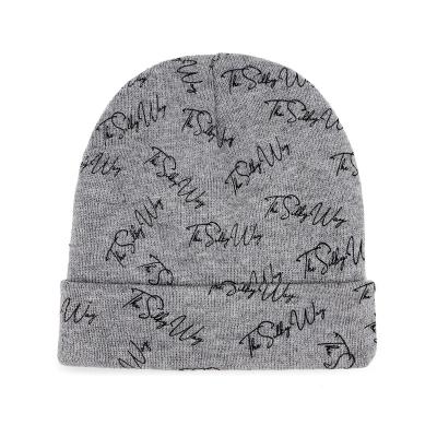 China Winter COMMON White 100% Eco Friendly Unisex Acrylic Custom Sublimation All Over Print Print Hats Beanies Hats for sale