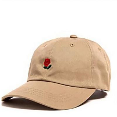 China JOINT Women's Sports Designer Wholesale Custom Famous Side Young Men's Unstructured Dad Hat Caps Hats With Flower for sale