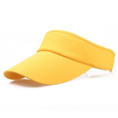 China Custom Cheap Yellow Sun Visor Image Women Summer Sports Sun Visor Hat Yellow Sun Visor Hat Covers Cap Hats for sale