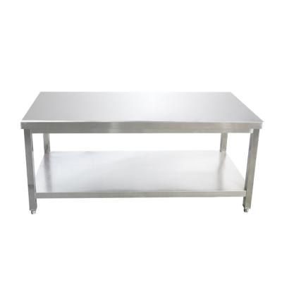 China Newest Stainless Steel Corrosion Protection 3 Layer Prep Table Restaurant Kitchen Work Table Commercial Work Bench for sale