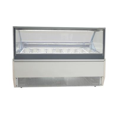 China Single-temperature Freezer Commercial Freezer Compressor Showcase Ice Cream Display Showcase for sale