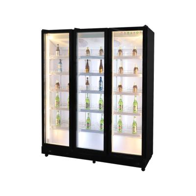 China Single-Temperature Factory Direct Single Side Arc Plug In Supermarket Fridge Display Freezer for sale