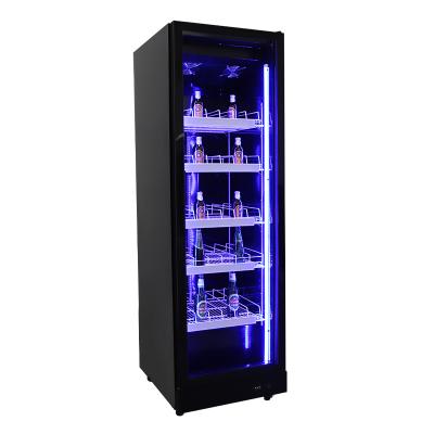 China New Design Single-temperature Soft Drink Showcase Single Glass Door Refrigerator And Freezer for sale