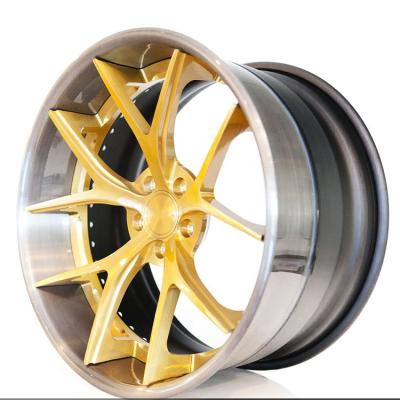 China Custom Alloy Car Wheels Alloy 2 Pieces Custom Race Car Forged Wheels Rims for sale