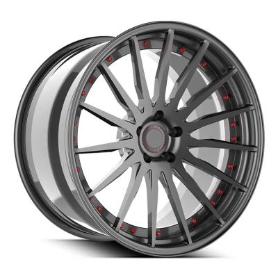 China Black Red Sport ALLOY Spoke Aluminum Rines Wheels Car Chrome Rim 18 19 20 21 22 Inch 5x112 Forged Wheels for sale