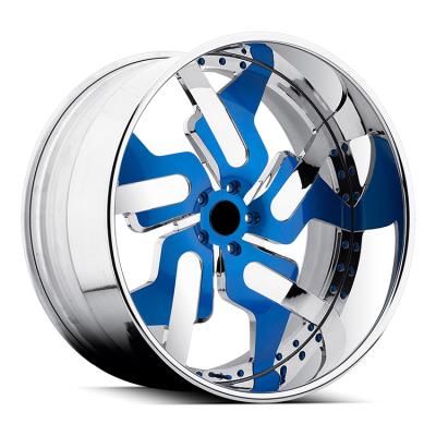 China 2pcs Forged Custom 6061 ALLOY Wheel T6 Rim Forged Aluminum Wheel With Polished 18-24 Inch Lip Concave Car Wheels for sale