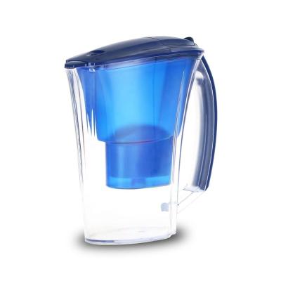 China Sustainable BPA Free Health Activated Carbon Alkaline Portable Water FilterJug Remove Impurities Chlorine 2.5L Metal Water Filter Pitcher for sale