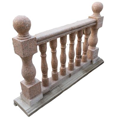 China Sale modern quality garden stair natural stone balustrade, outdoor stair railing, balcony marble railing for sale