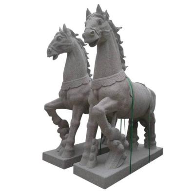 China Modern Custom Life Size Animal Sculpture Horse Limestone Marble Granite Outdoor Garden Statue for sale