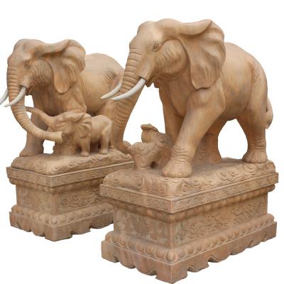 China Boutique Modern Stone Sculpture Animal Granite Carved Elephant Custom Statue For Sale for sale