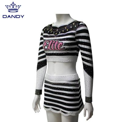 China Hot Selling Cheerleading Uniform Breathable Custom Design Clothes Cheerleading Uniforms For Girls Wear for sale