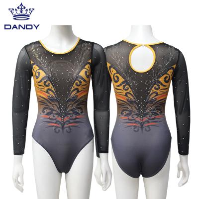 China Dandy Sports Custom Gymnastic Leotard Dancer Tights Long Sheath Competition Dancer Tights For Women for sale