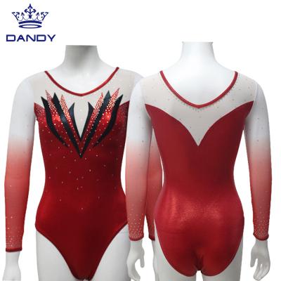 China Dancer Tights Wholesale Shiny Newest Youth Sublimation Dancer Tights Polyester Spandex Competition Gymnastics Dancer Tights for sale